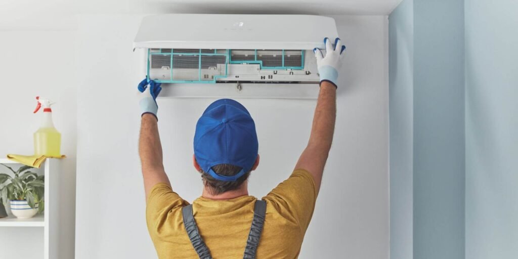 Air conditioning duct cleaning