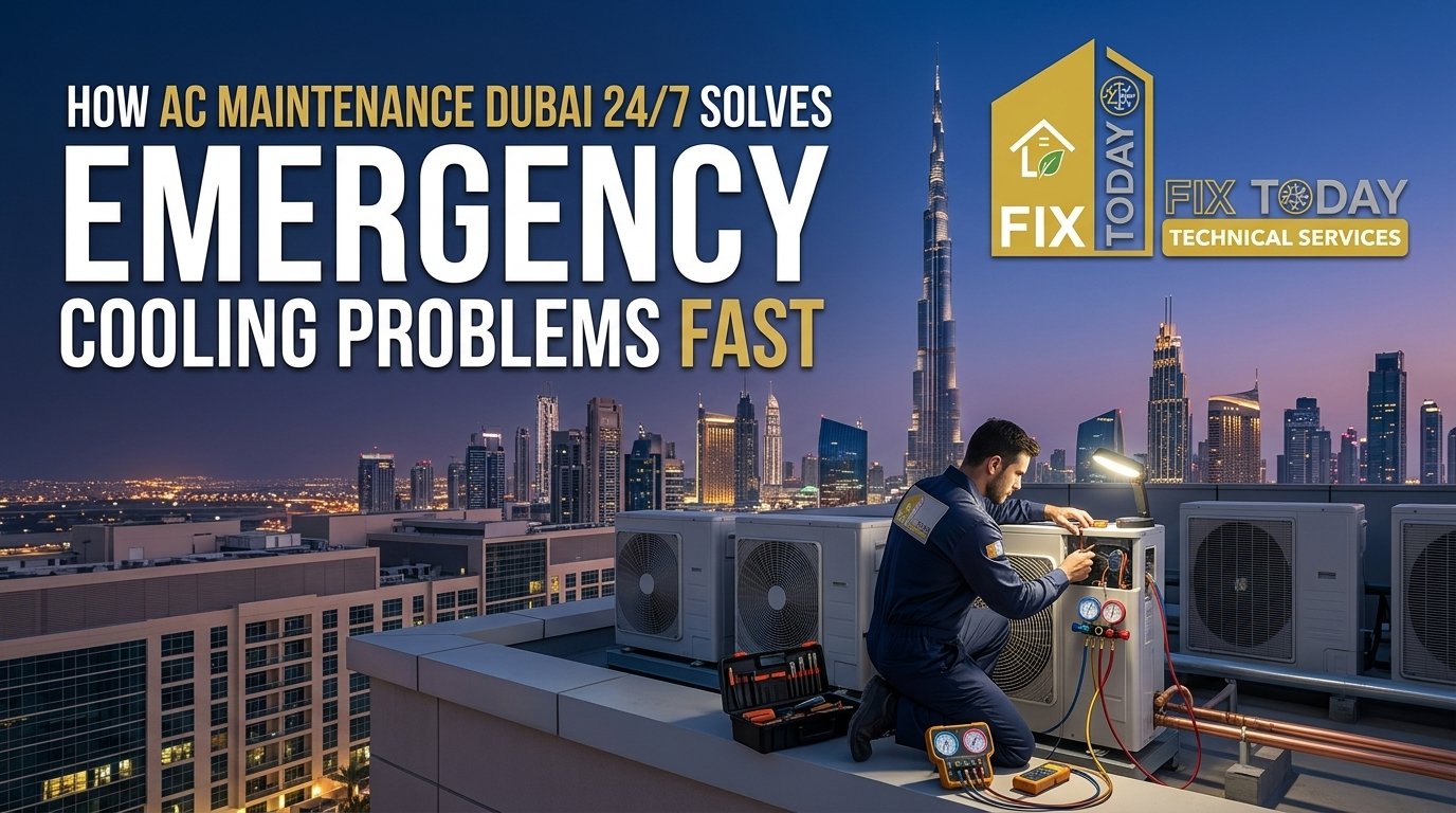 You are currently viewing How AC Maintenance Dubai 24/7 Solves Emergency Cooling Problems Fast 